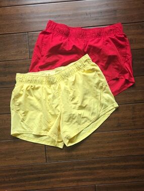 Athletic Works Women’s Athletic Shorts — Red & Yellow